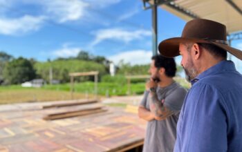 Secretário de agricultura Luiz Paulo acompanha início da montagem da 12ª Rondônia Rural Show